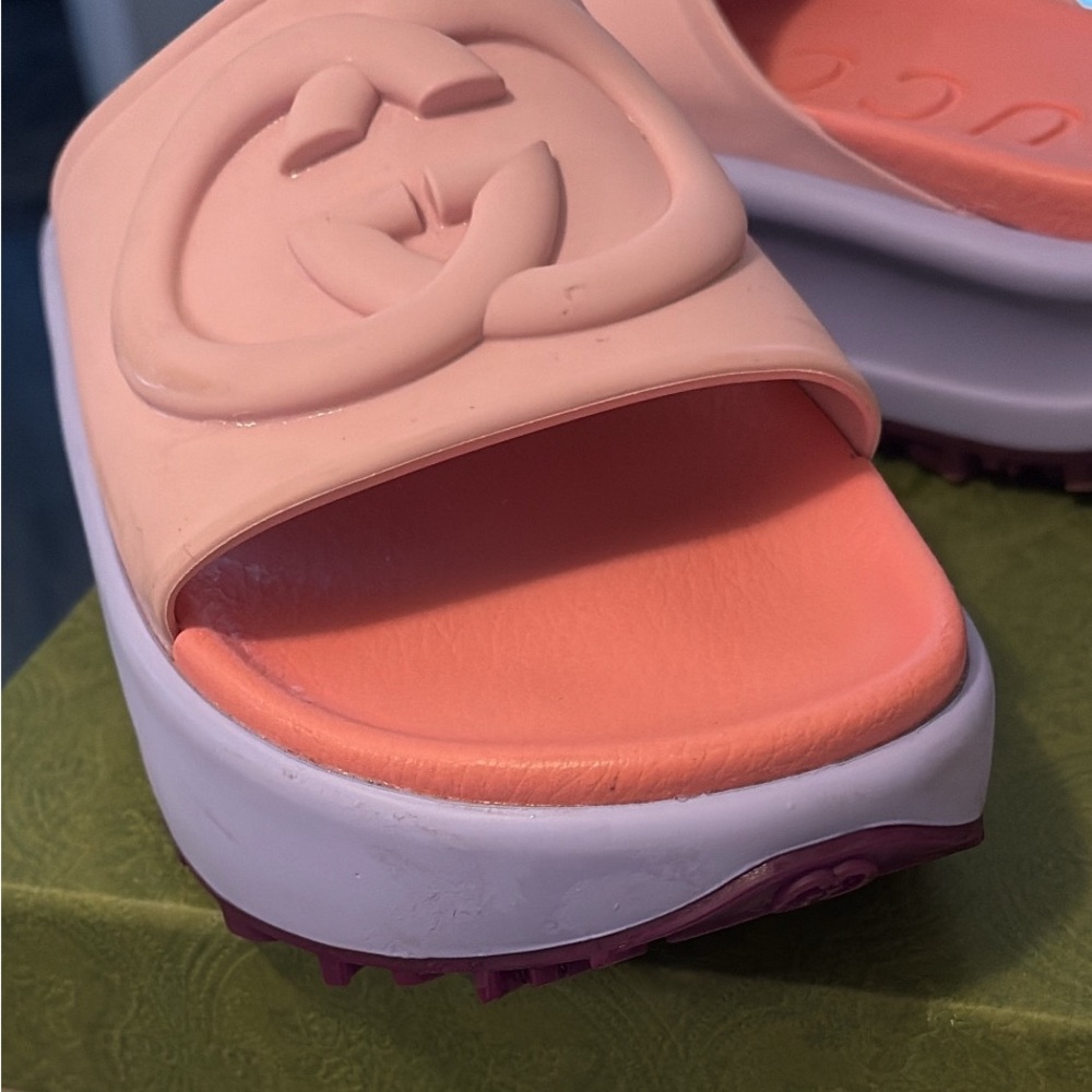 Gucci Pink and Peach Sandals